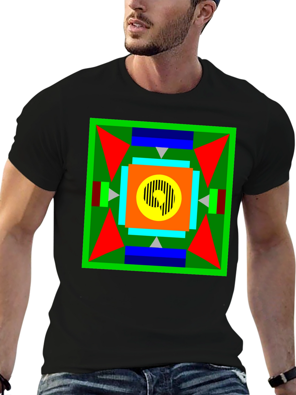Geometric Patterned T-Shirt