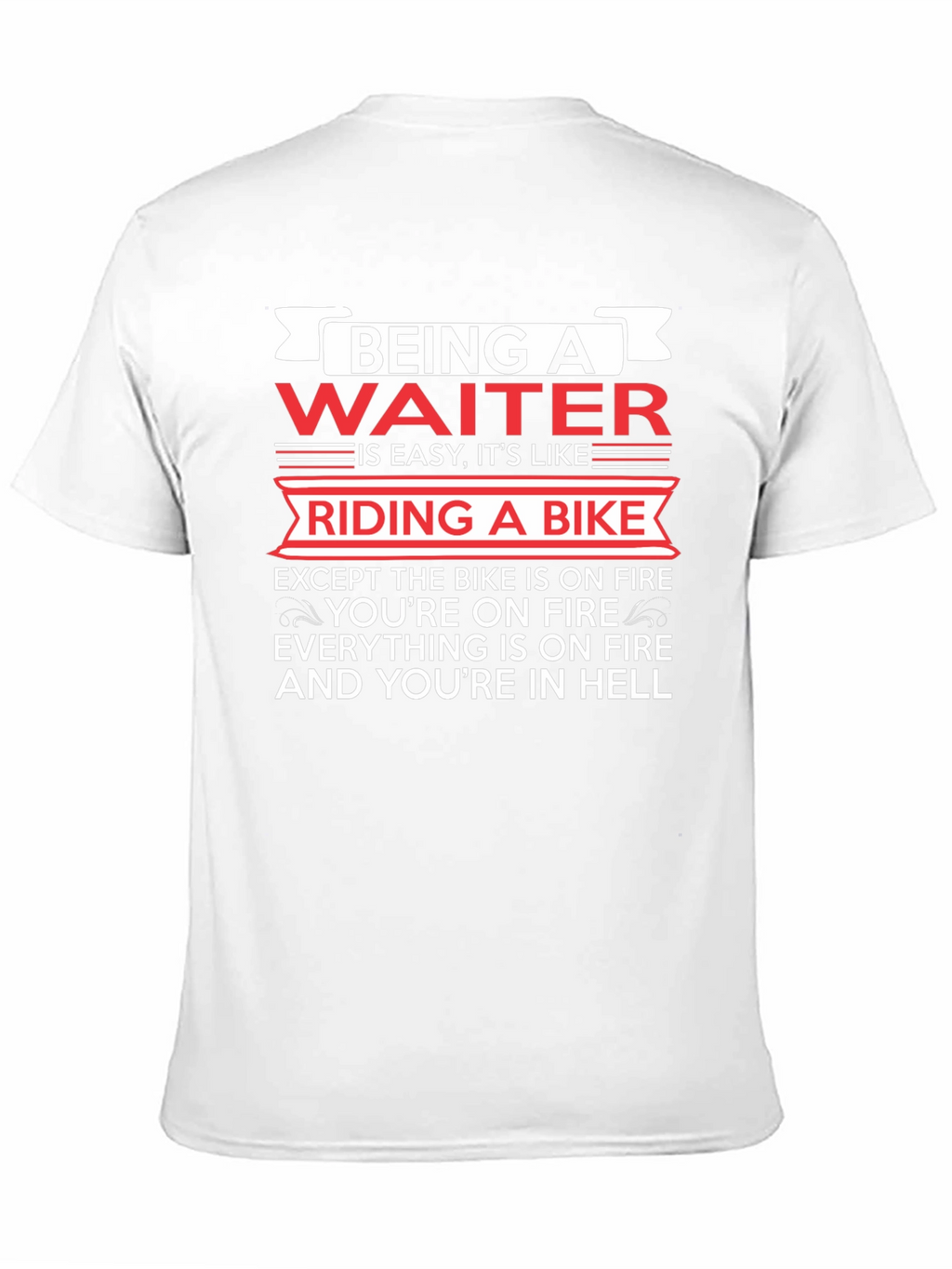 Waiter On Fire Black T-Shirt