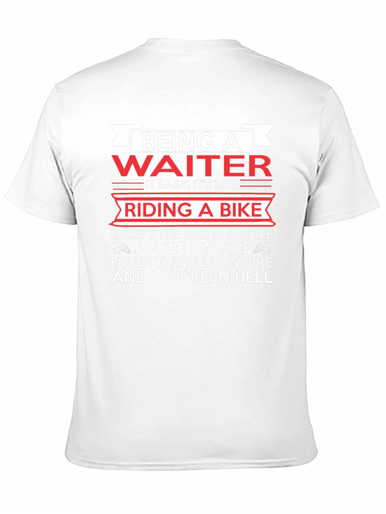 Waiter On Fire Black T-Shirt
