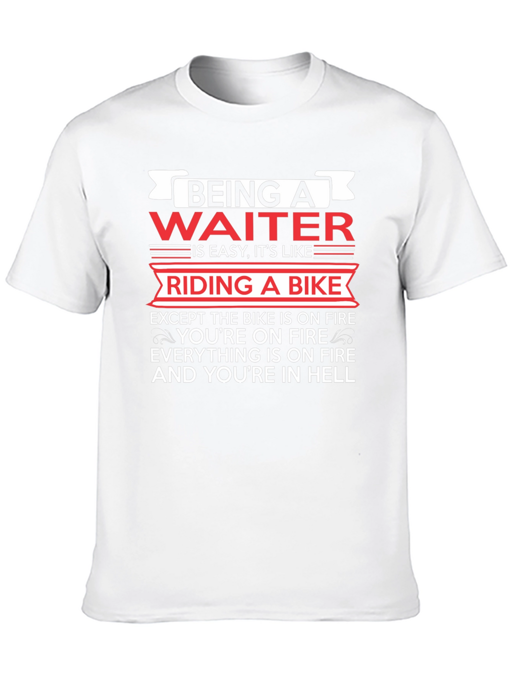 Waiter On Fire Black T-Shirt