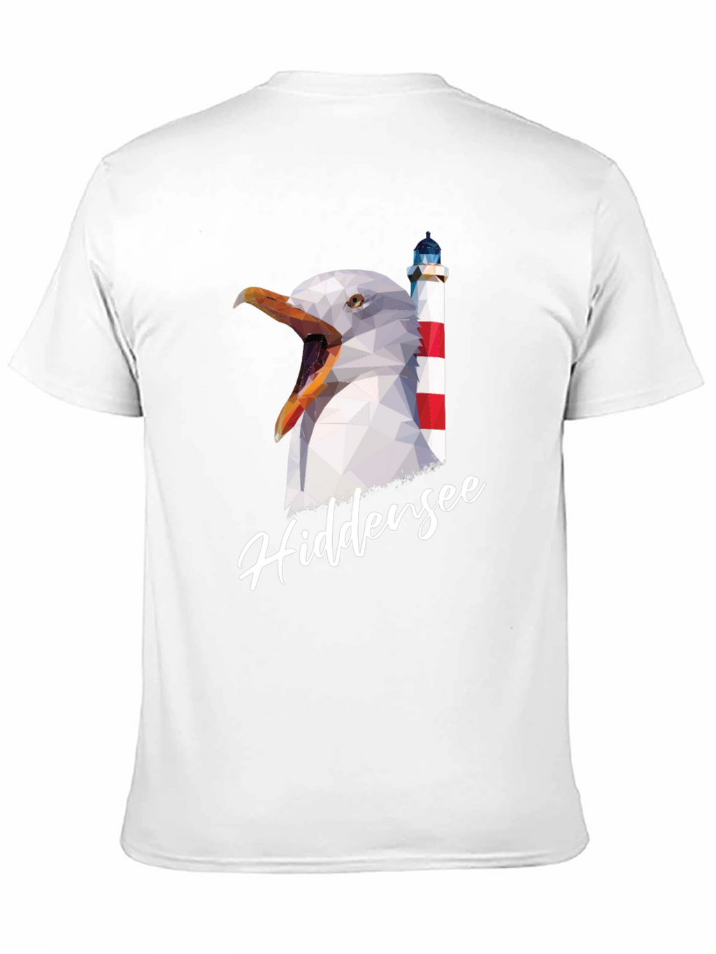 HiddenSee Graphic T-Shirt: Seagull & Lighthouse