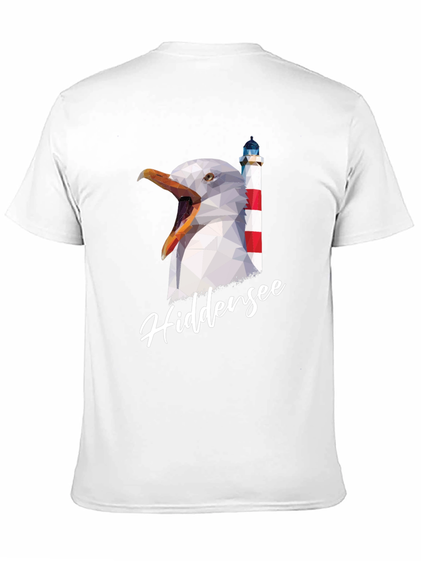 HiddenSee Graphic T-Shirt: Seagull & Lighthouse