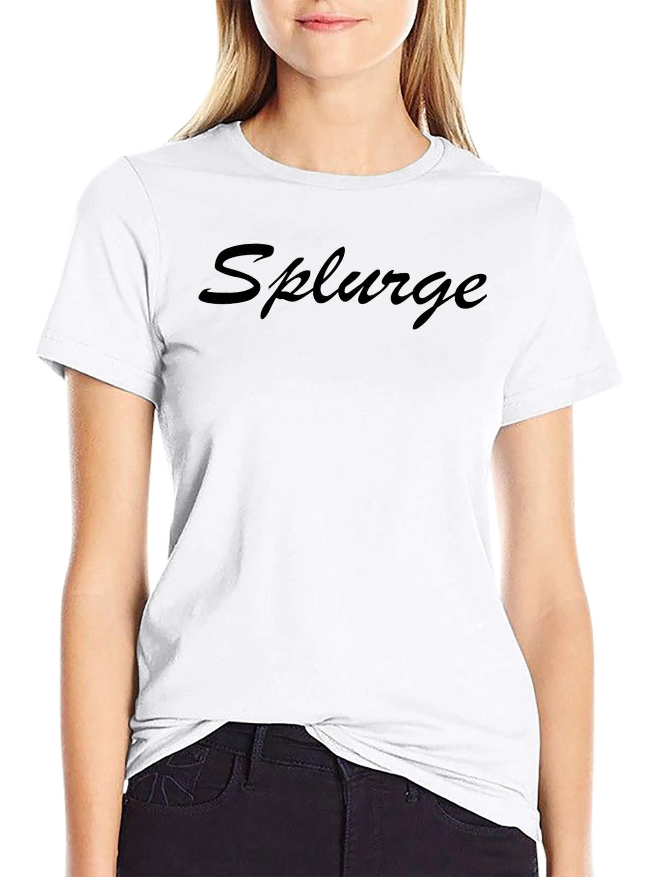 Splurge Black T-Shirt - Casual Comfort