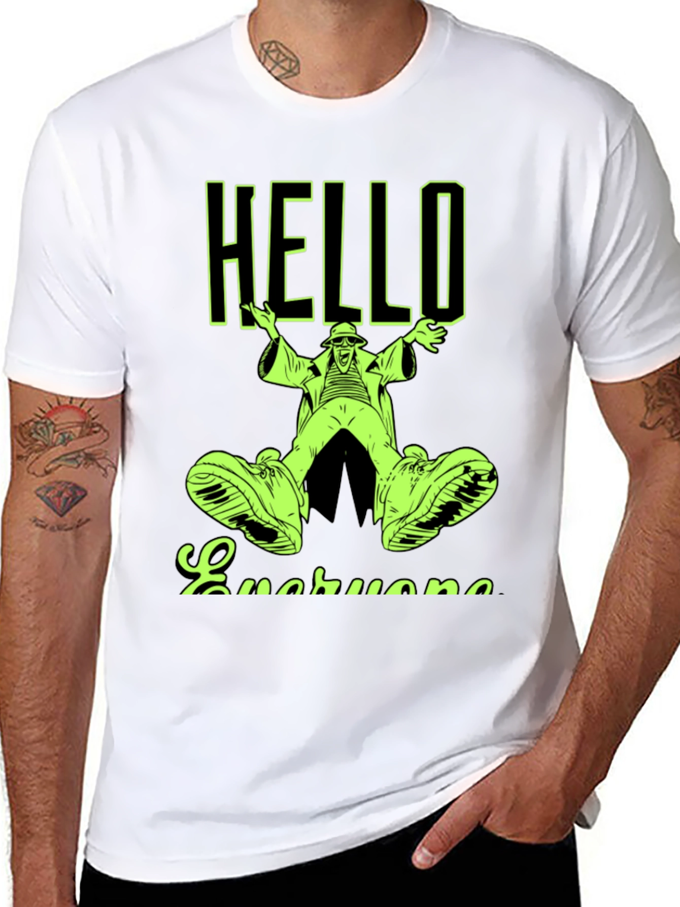 Hello Everyone Novelty Graphic T-Shirt
