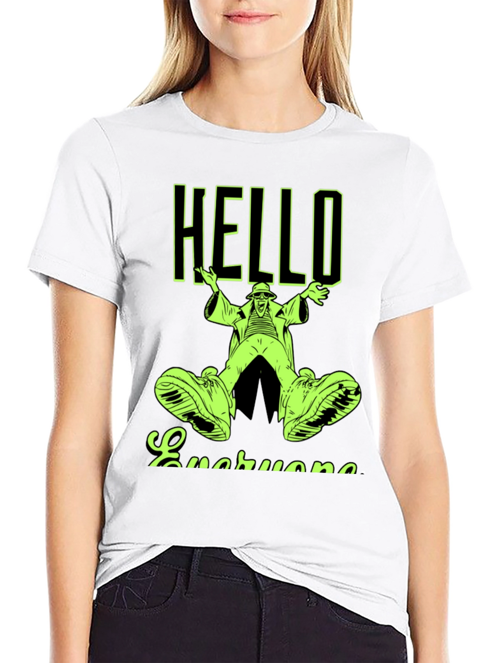 Hello Everyone Novelty Graphic T-Shirt