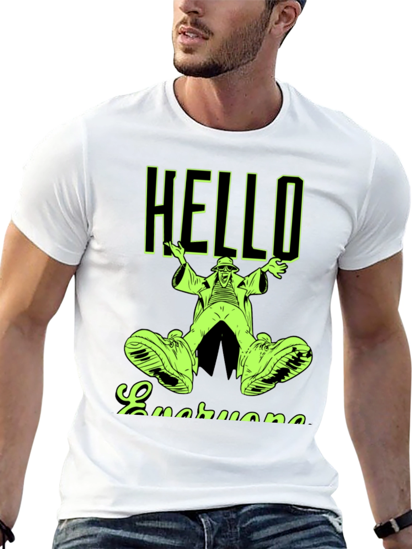 Hello Everyone Novelty Graphic T-Shirt