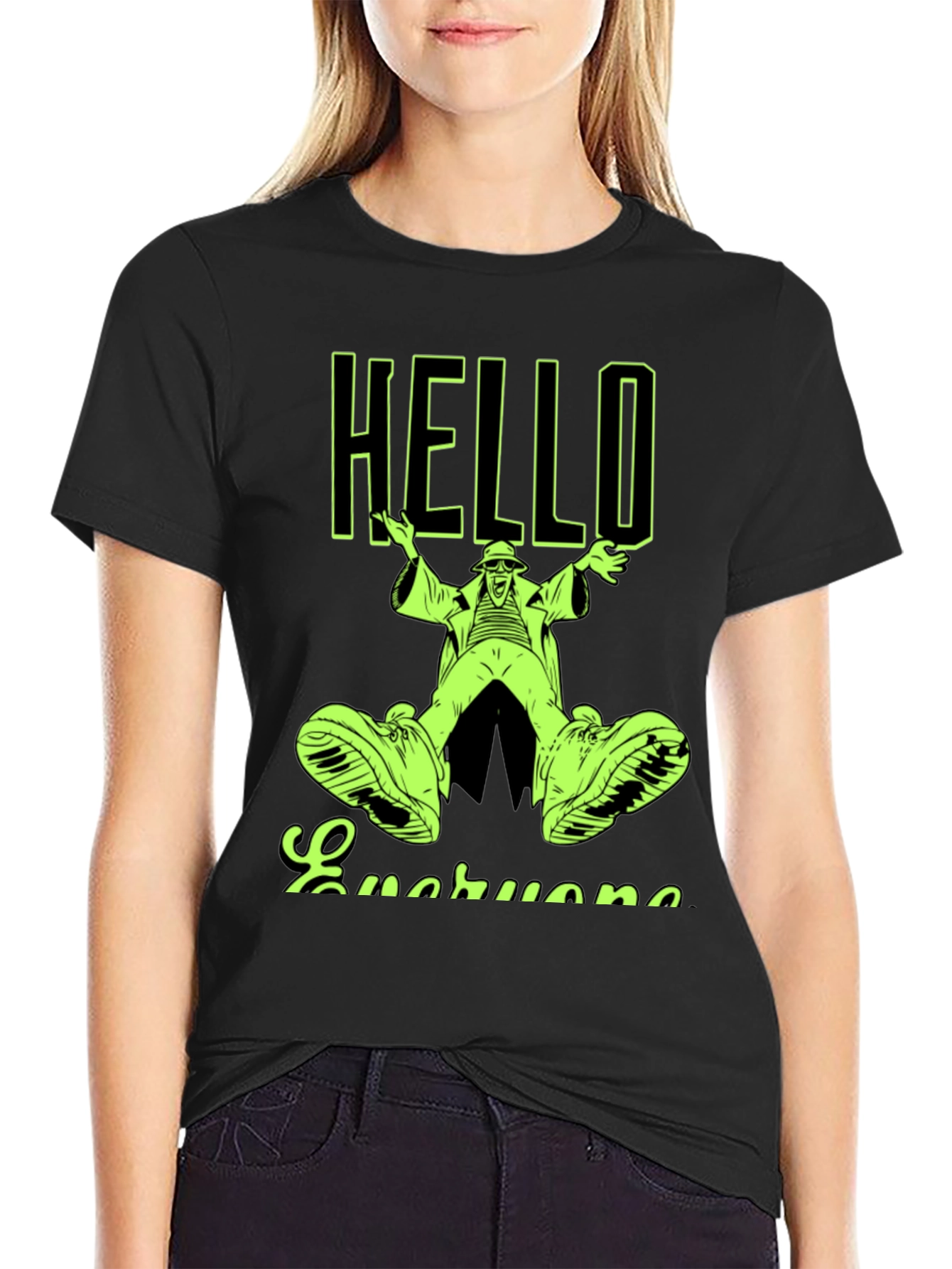 Hello Everyone Novelty Graphic T-Shirt