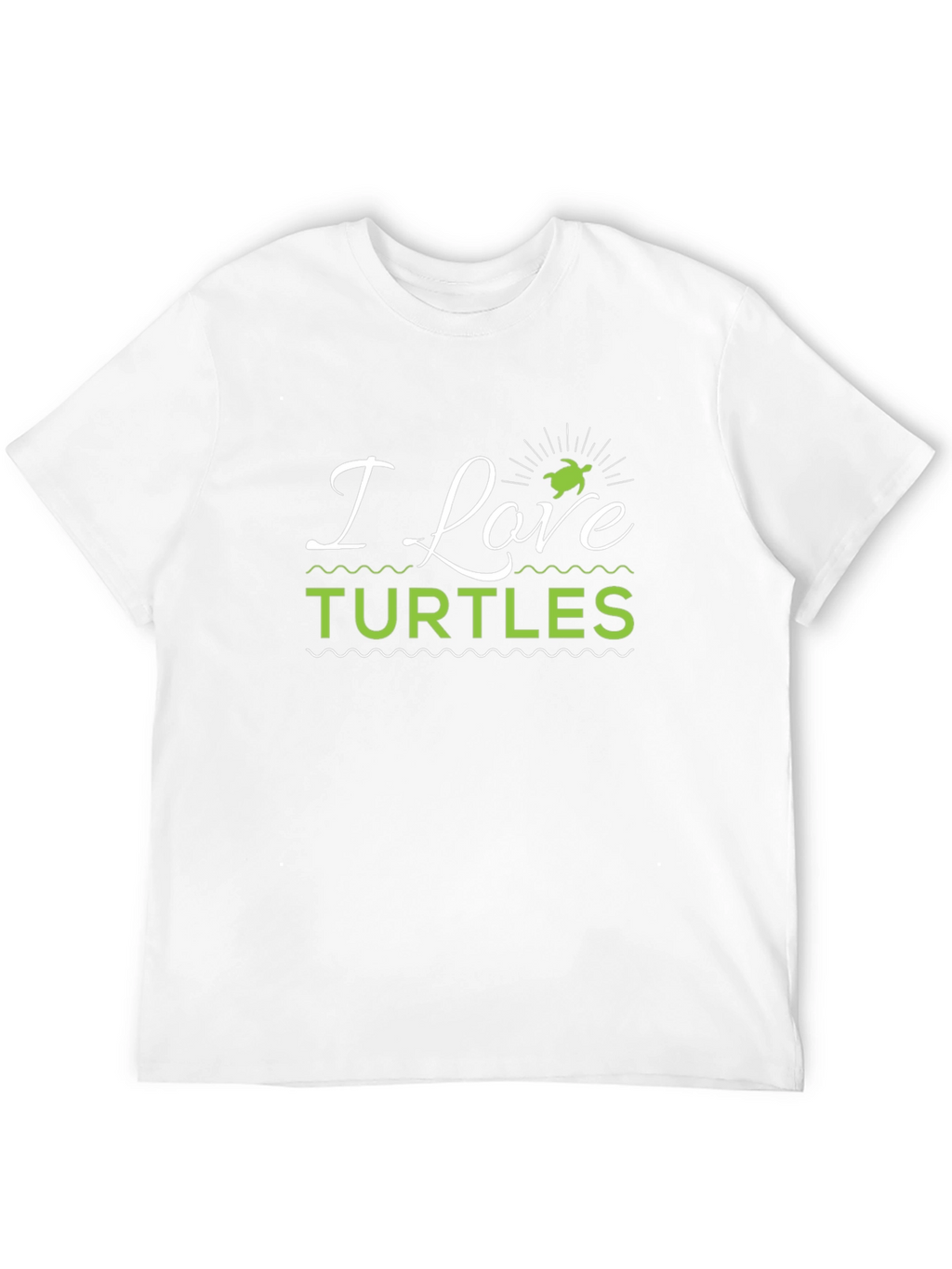 I Love Turtles Graphic Tee - Black