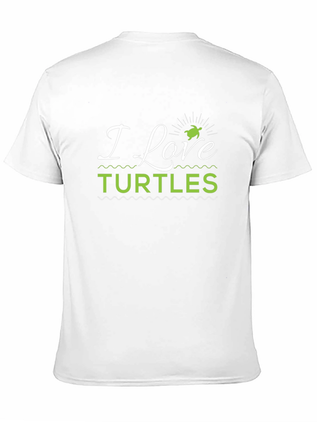 I Love Turtles Graphic Tee - Black