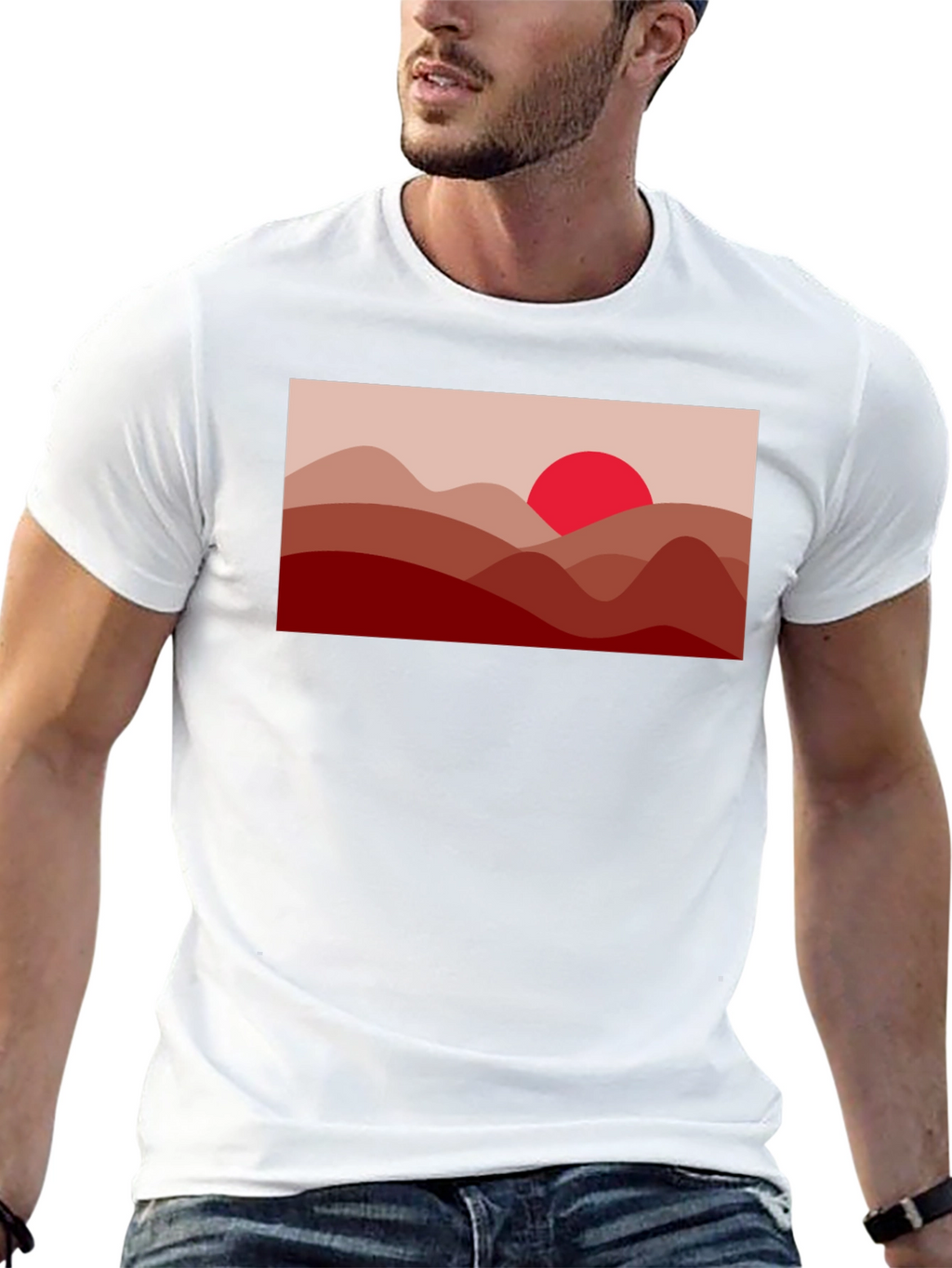 Sunset Mountain T-Shirt - Stylish Graphic Tee