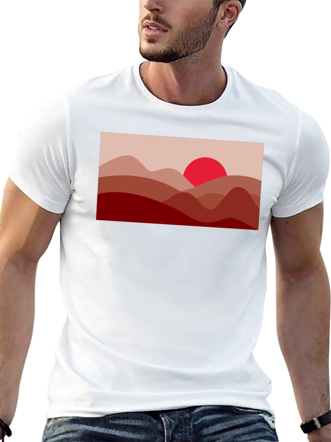 Sunset Mountain T-Shirt - Stylish Graphic Tee