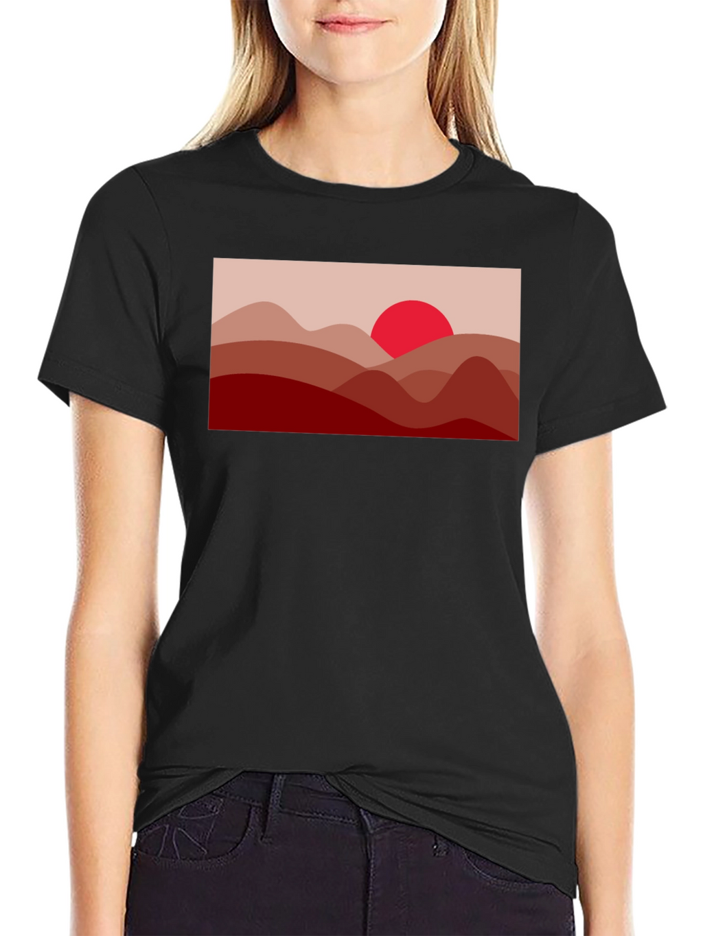 Sunset Mountain T-Shirt - Stylish Graphic Tee