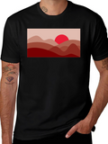 Sunset Mountain T-Shirt - Stylish Graphic Tee