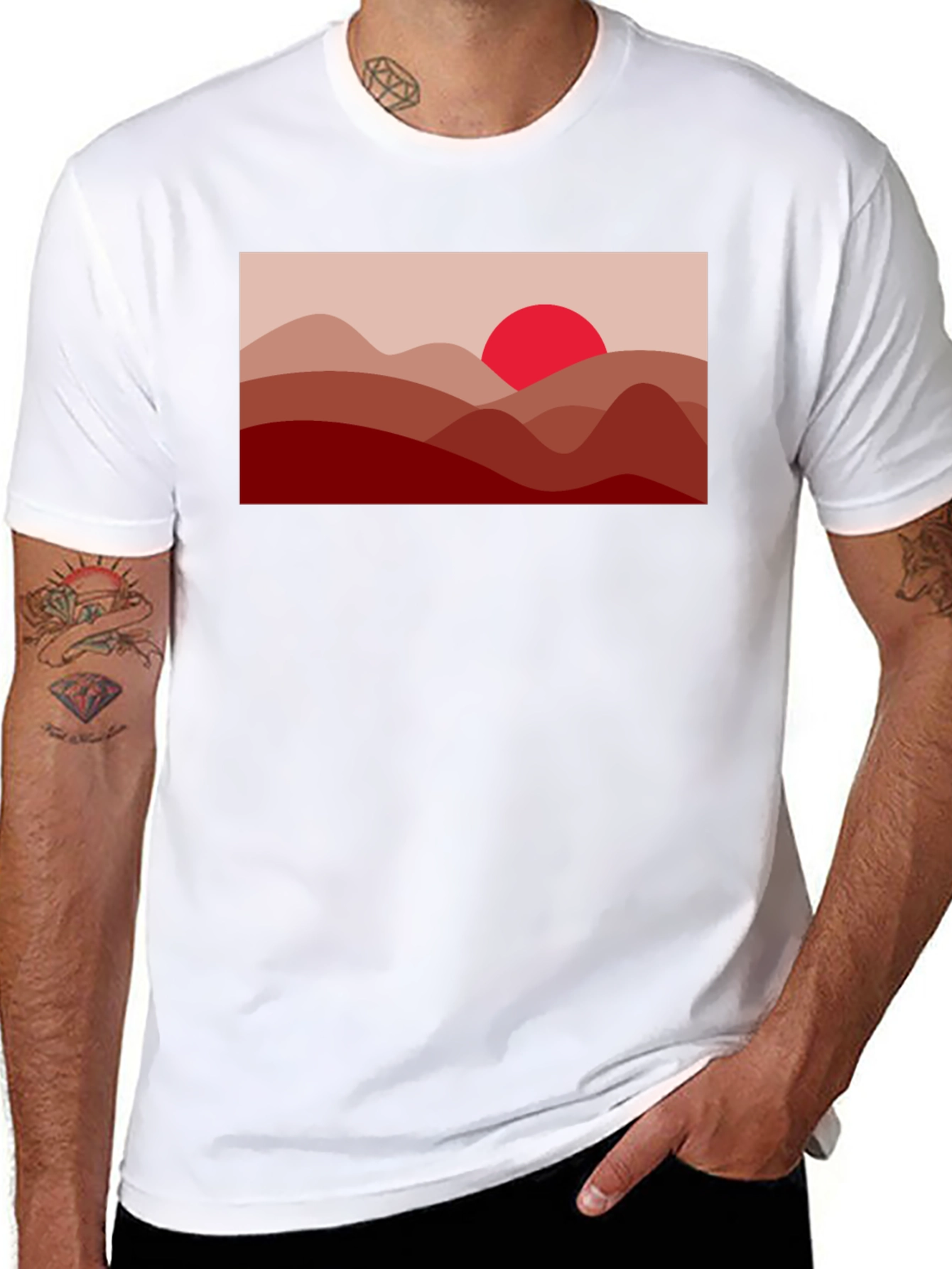 Sunset Mountain T-Shirt - Stylish Graphic Tee