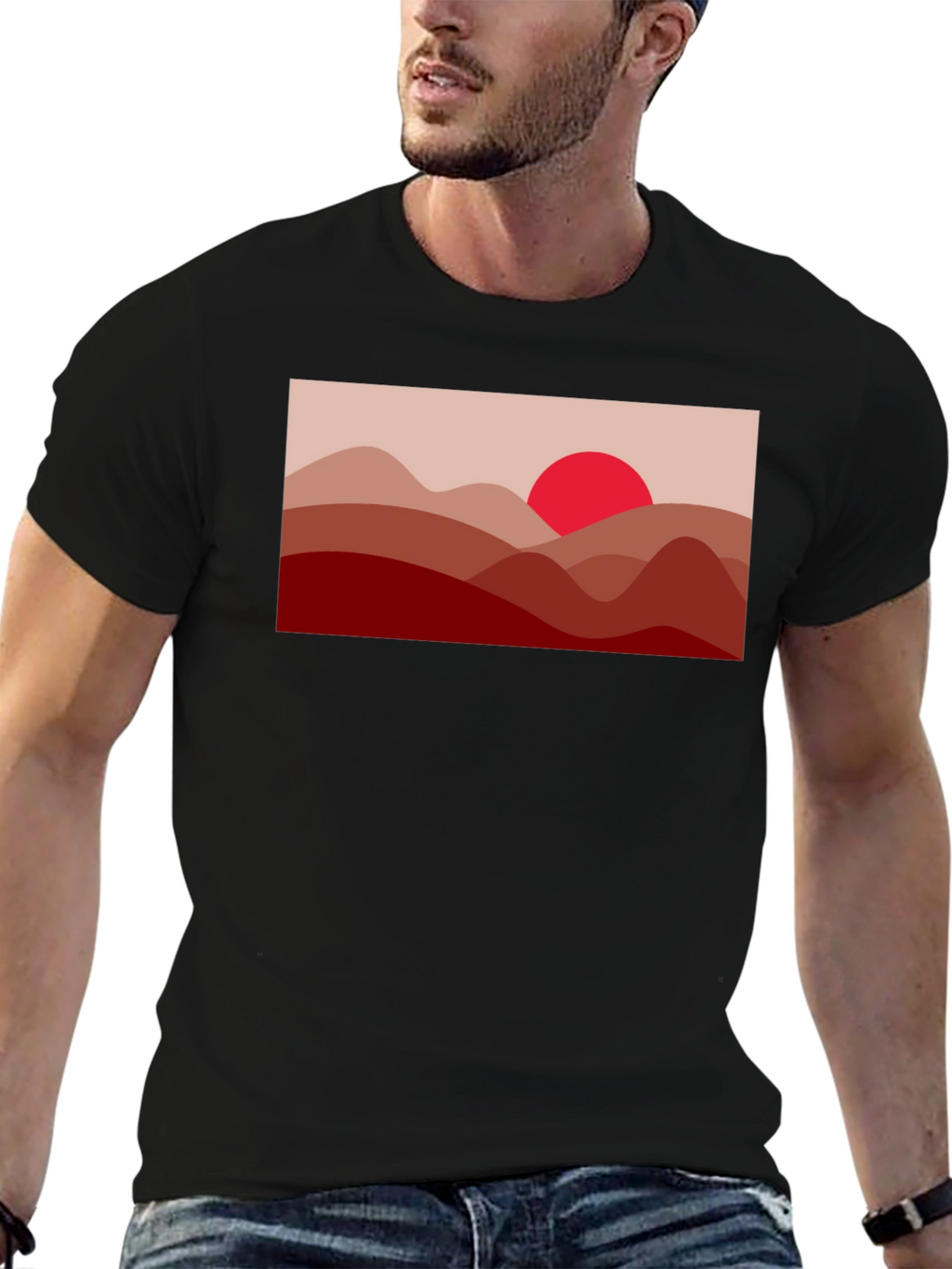 Sunset Mountain T-Shirt - Stylish Graphic Tee