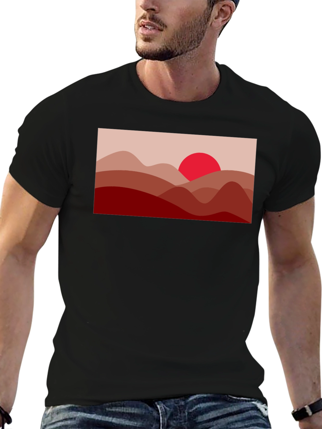 Sunset Mountain T-Shirt - Stylish Graphic Tee