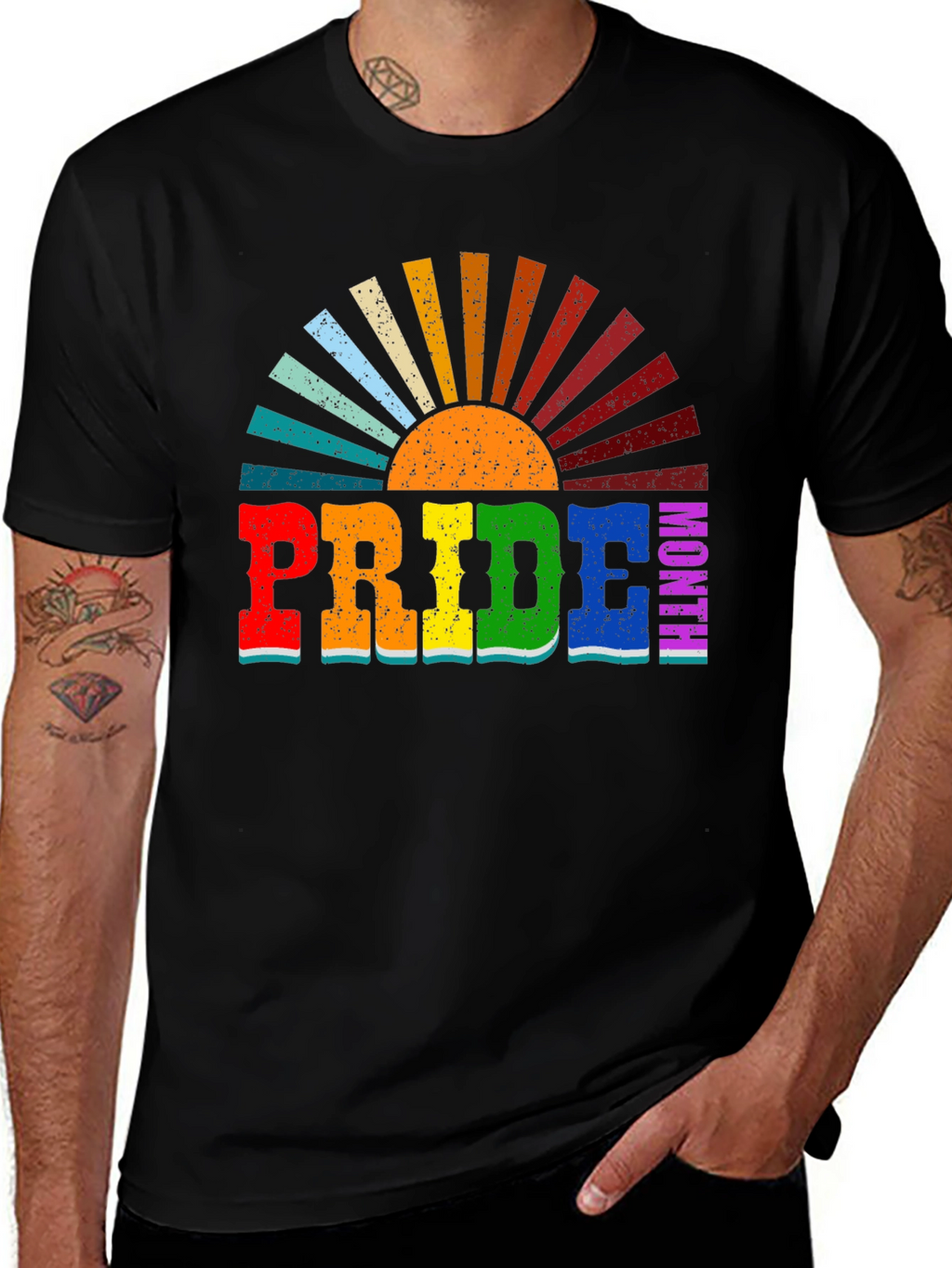 Pride Month Rainbow Retro T-Shirt