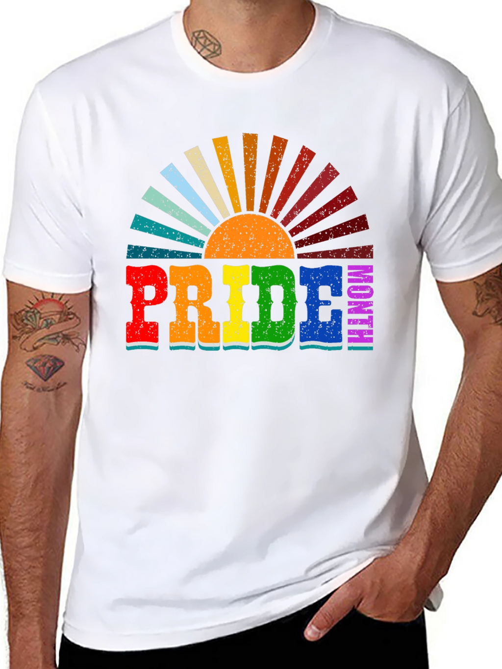Pride Month Rainbow Retro T-Shirt