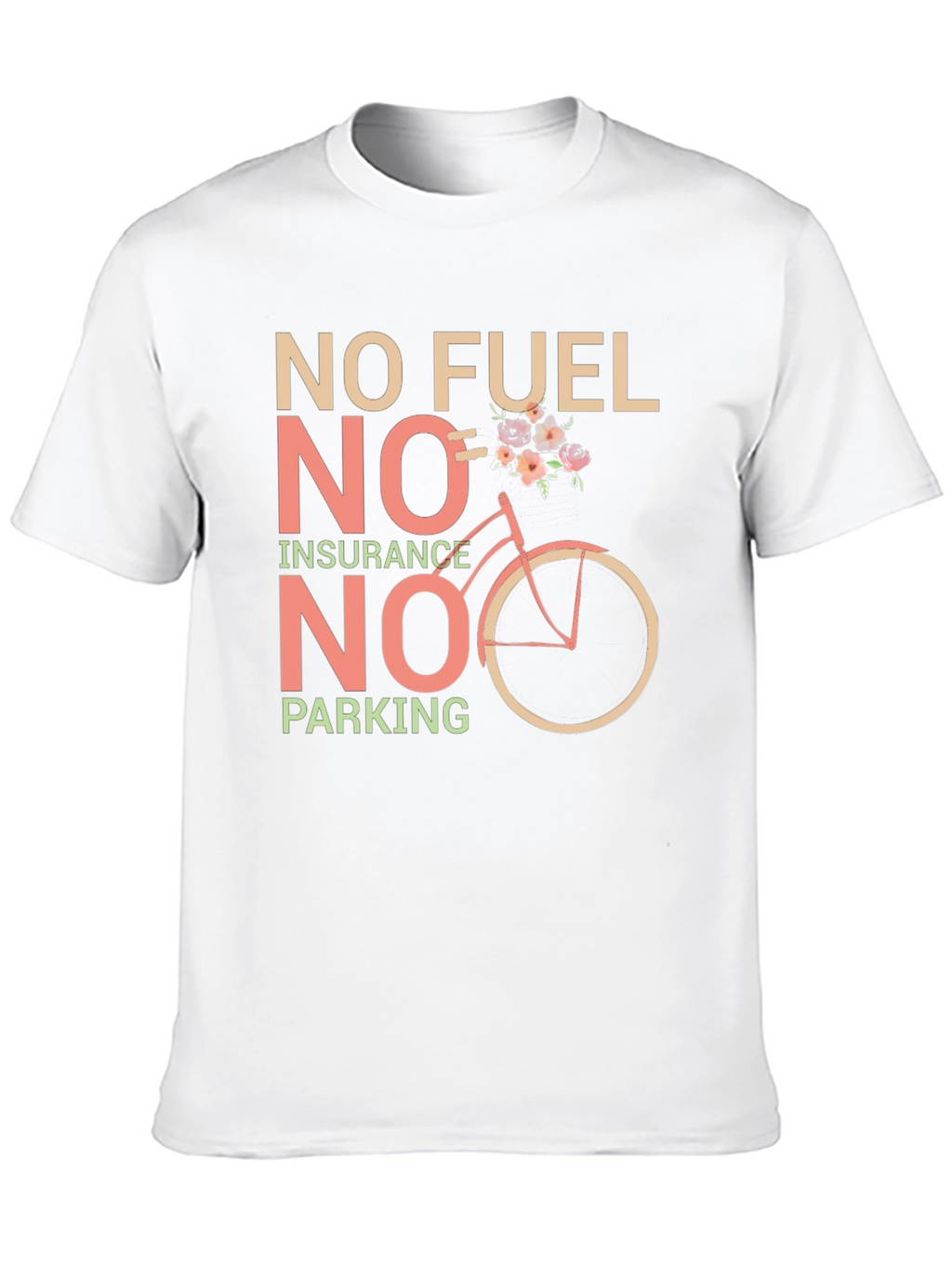 Eco-Friendly Black T-Shirt: No Fuel Insurance Parking
