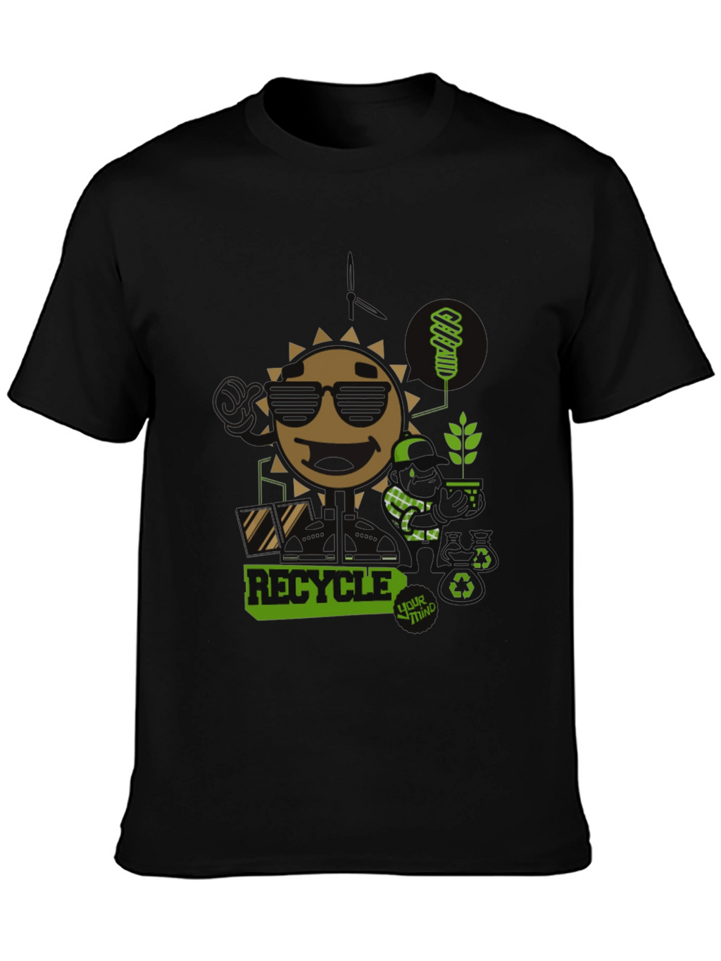 Eco-Friendly Recycle Graphic Tee