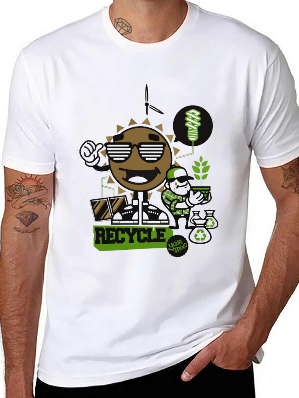 Eco-Friendly Recycle Graphic Tee