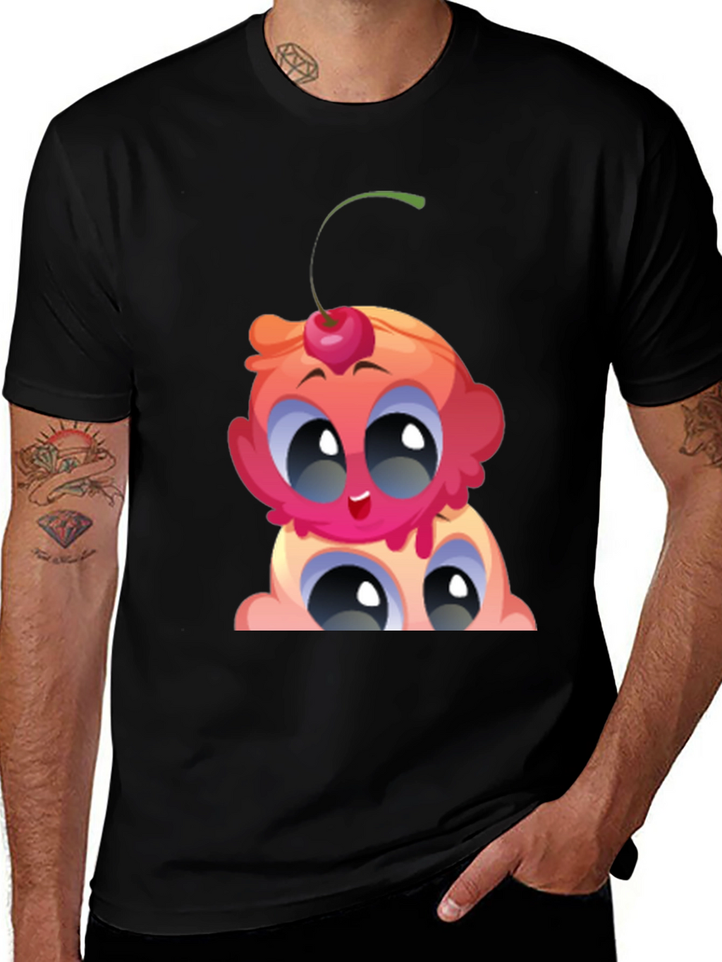 Cartoon Ice Cream Graphic Tee