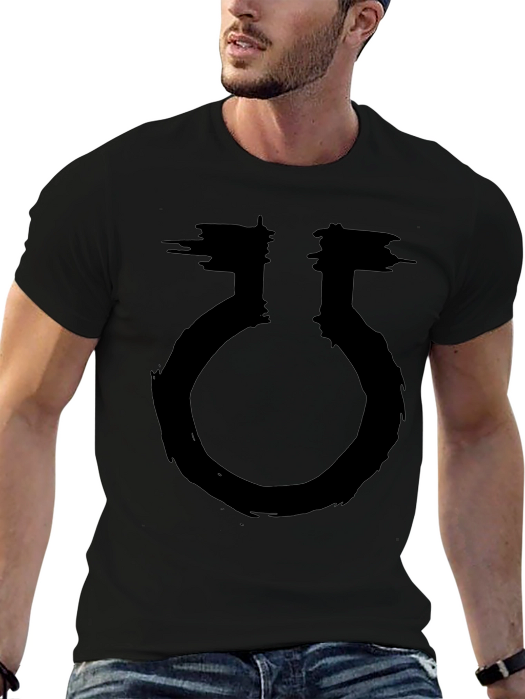Grunge Symbol Black T-Shirt