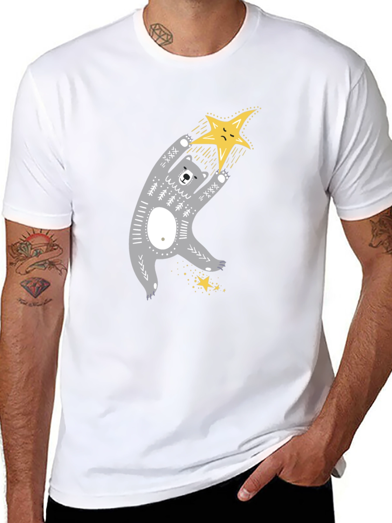 Bear Hugs Star T-Shirt - Cute Graphic Tee