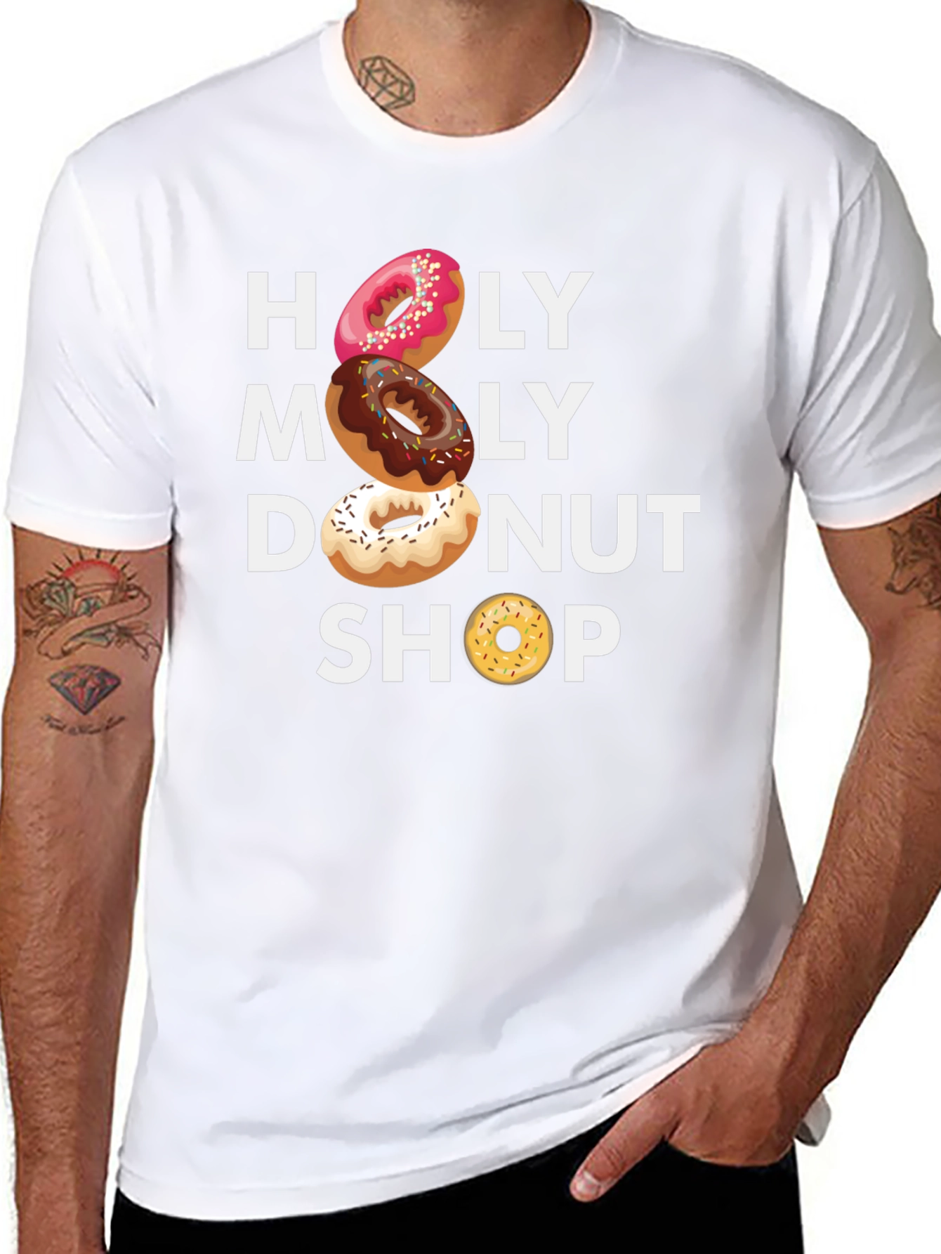 Holy Moly Donut Shop Graphic T-Shirt