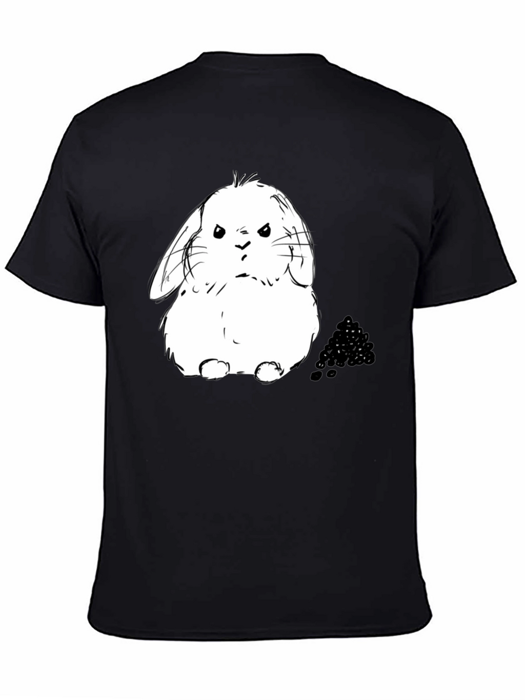 Angry Bunny Black T-Shirt - Cute & Edgy Apparel