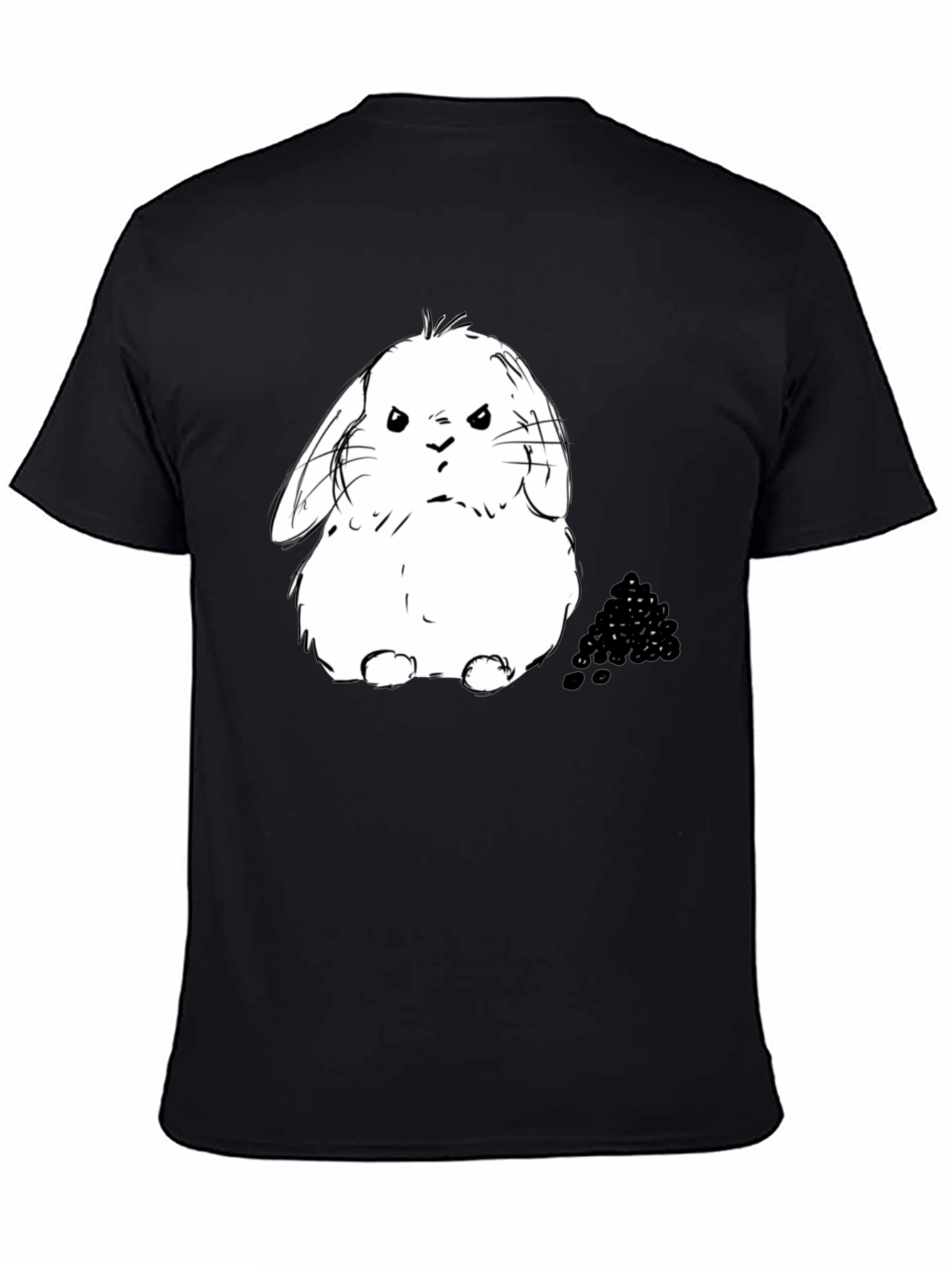 Angry Bunny Black T-Shirt - Cute & Edgy Apparel