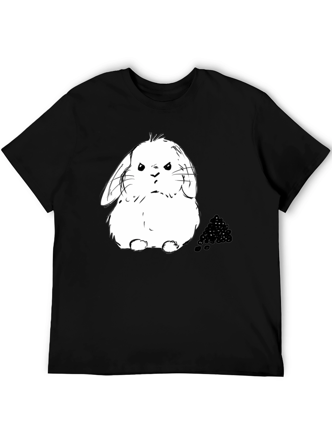 Angry Bunny Black T-Shirt - Cute & Edgy Apparel