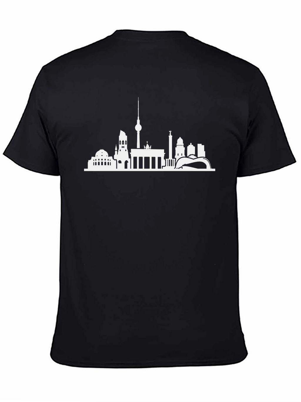 Berlin Skyline Graphic Tee - Black Cotton T-Shirt