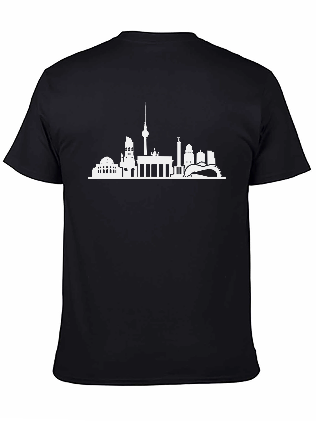 Berlin Skyline Graphic Tee - Black Cotton T-Shirt