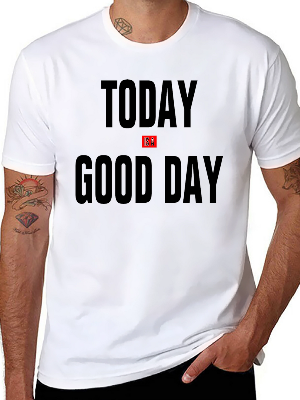 Today Is A Good Day Black Graphic T-Shirt