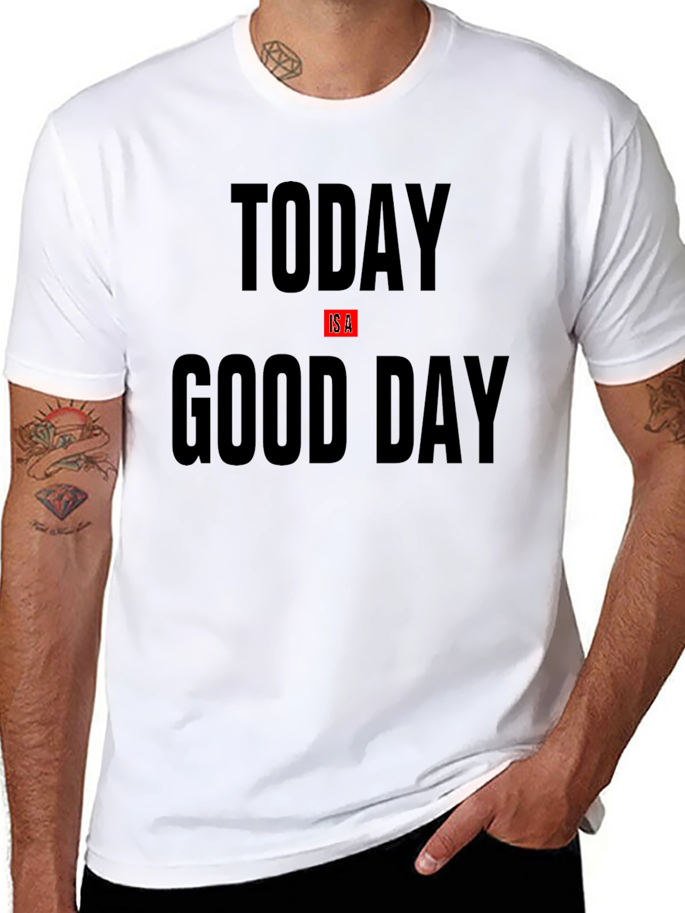 Today Is A Good Day Black Graphic T-Shirt