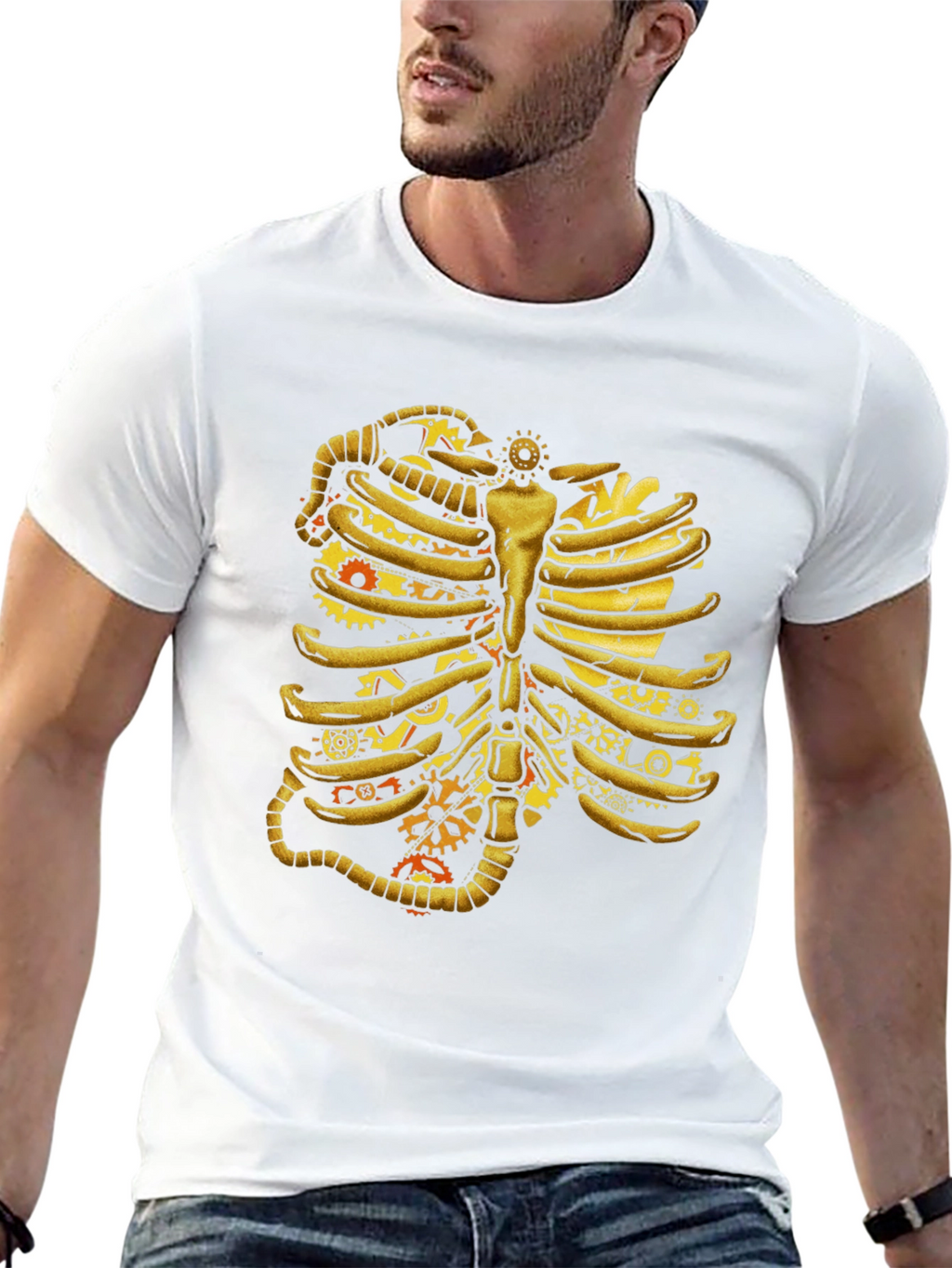 Steampunk Rib Cage Graphic Tee