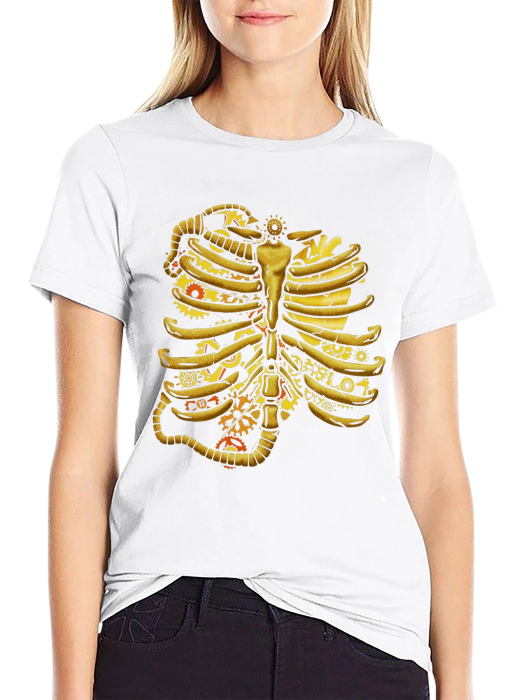 Steampunk Rib Cage Graphic Tee
