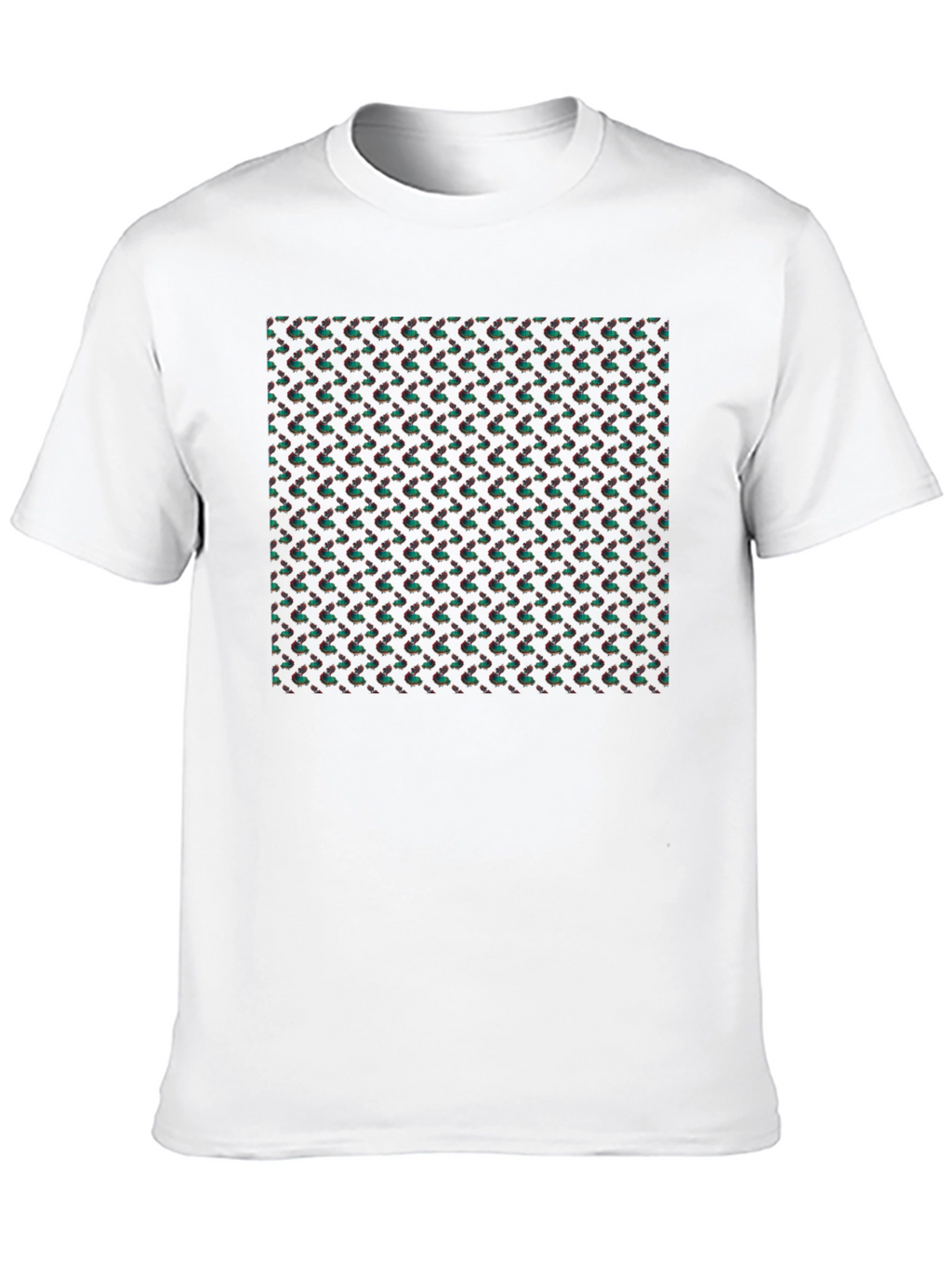 Patterned Black T-Shirt