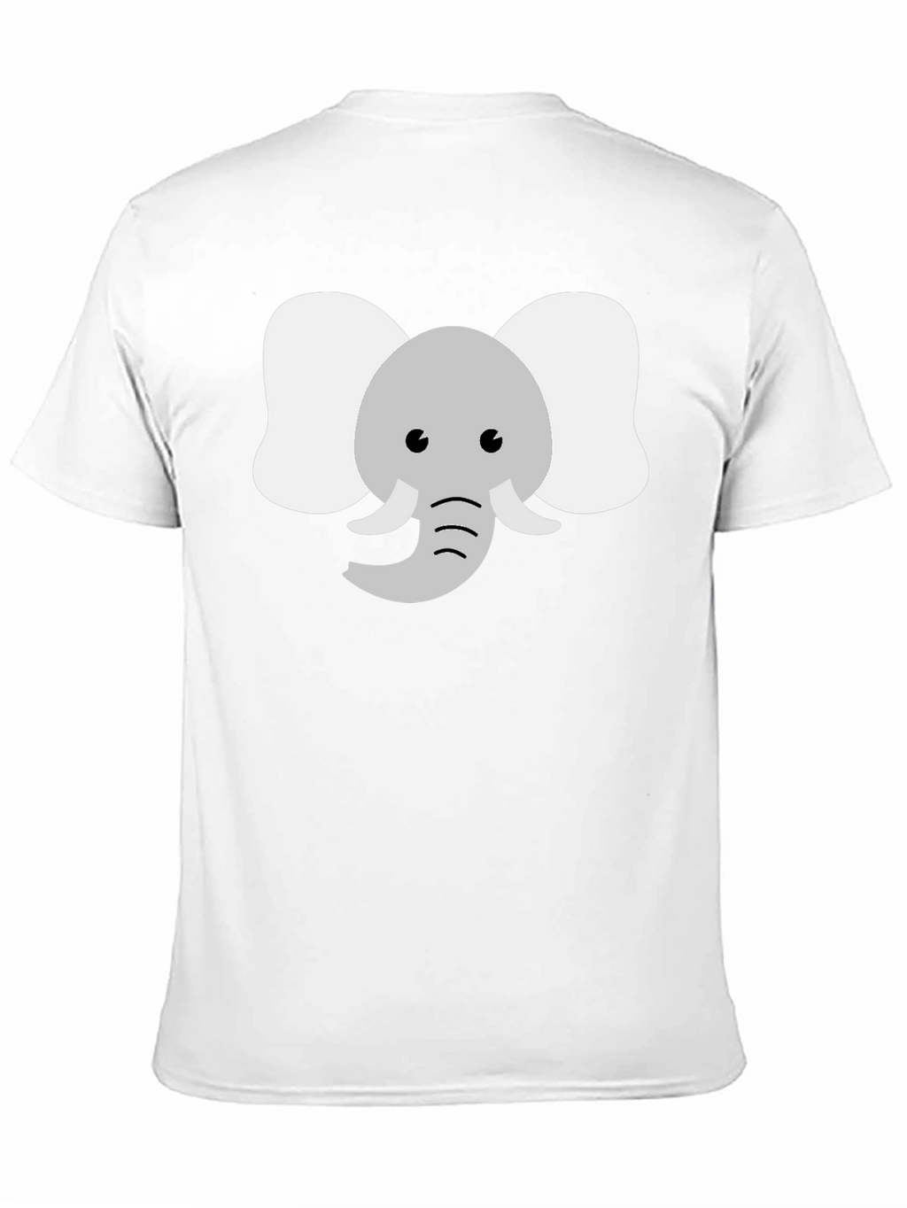 Cute Elephant Graphic Tee - Black Cotton Shirt