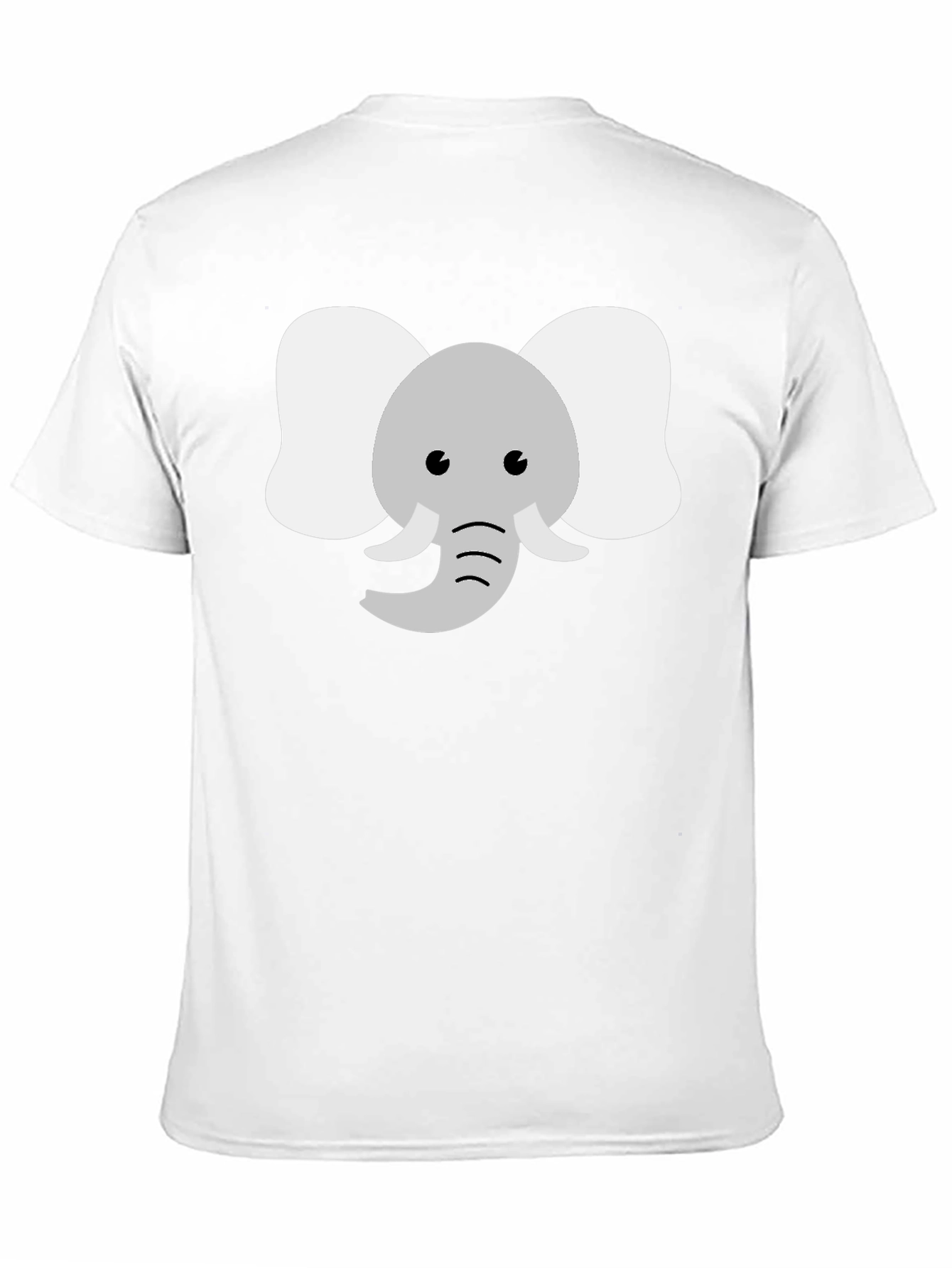 Cute Elephant Graphic Tee - Black Cotton Shirt