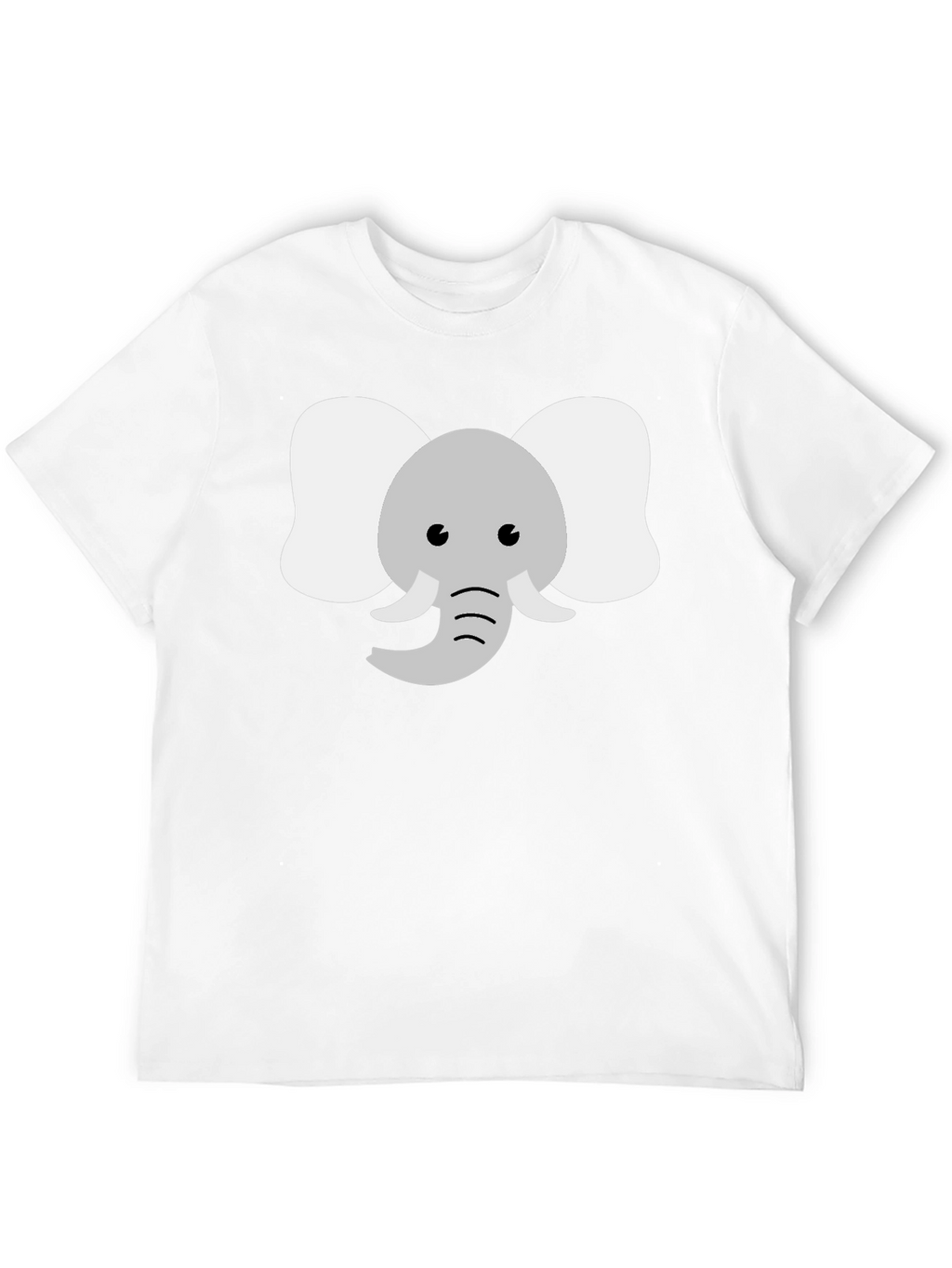 Cute Elephant Graphic Tee - Black Cotton Shirt
