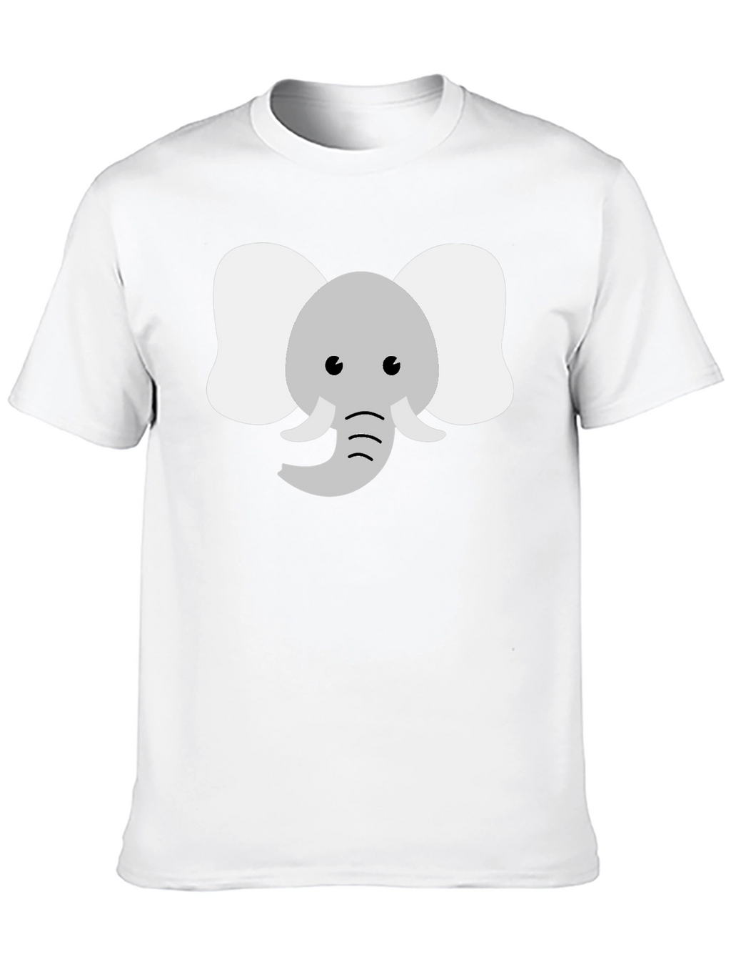 Cute Elephant Graphic Tee - Black Cotton Shirt