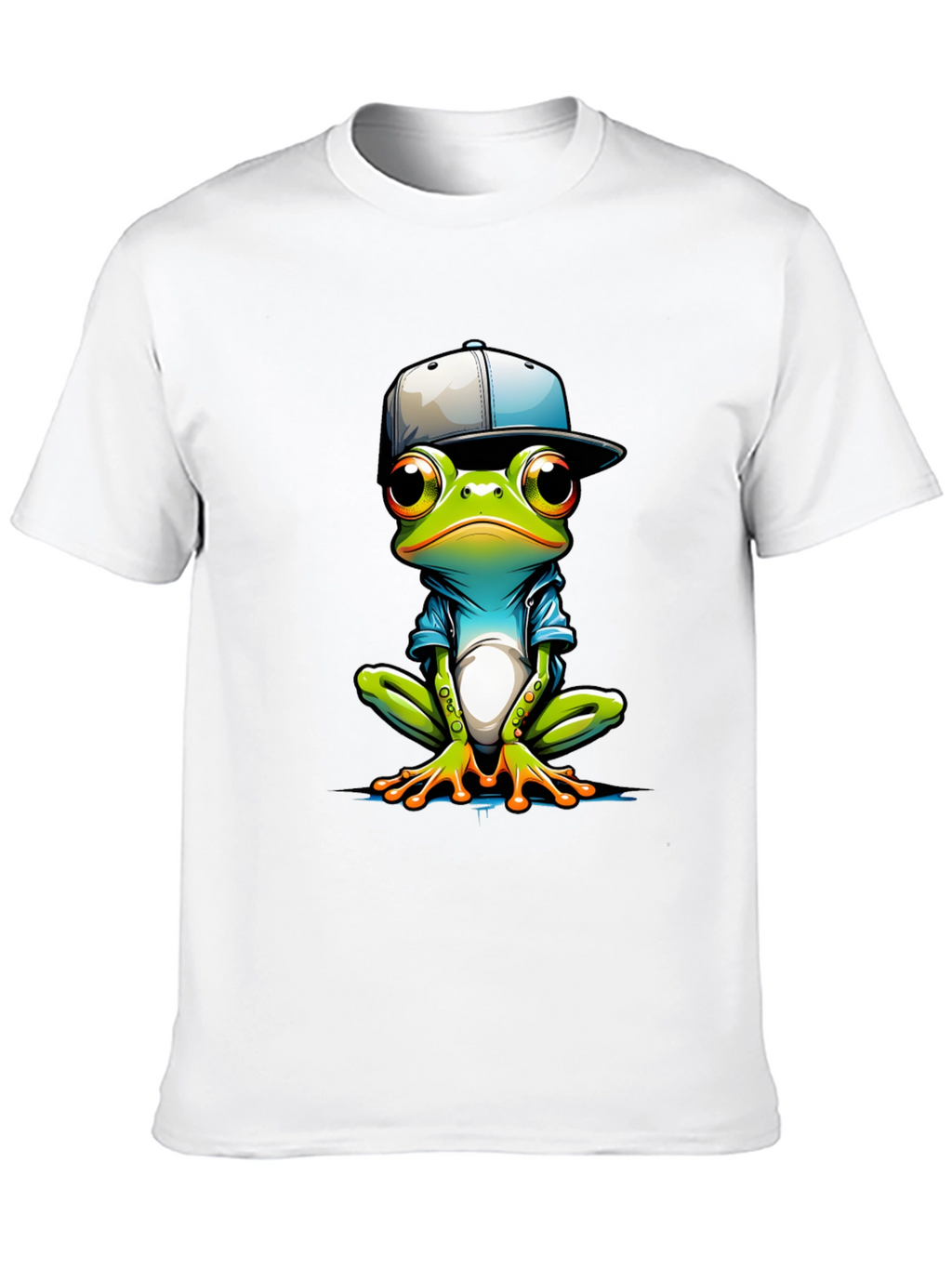 Cool Frog Graphic Tee - Trendy Animal Print T-Shirt