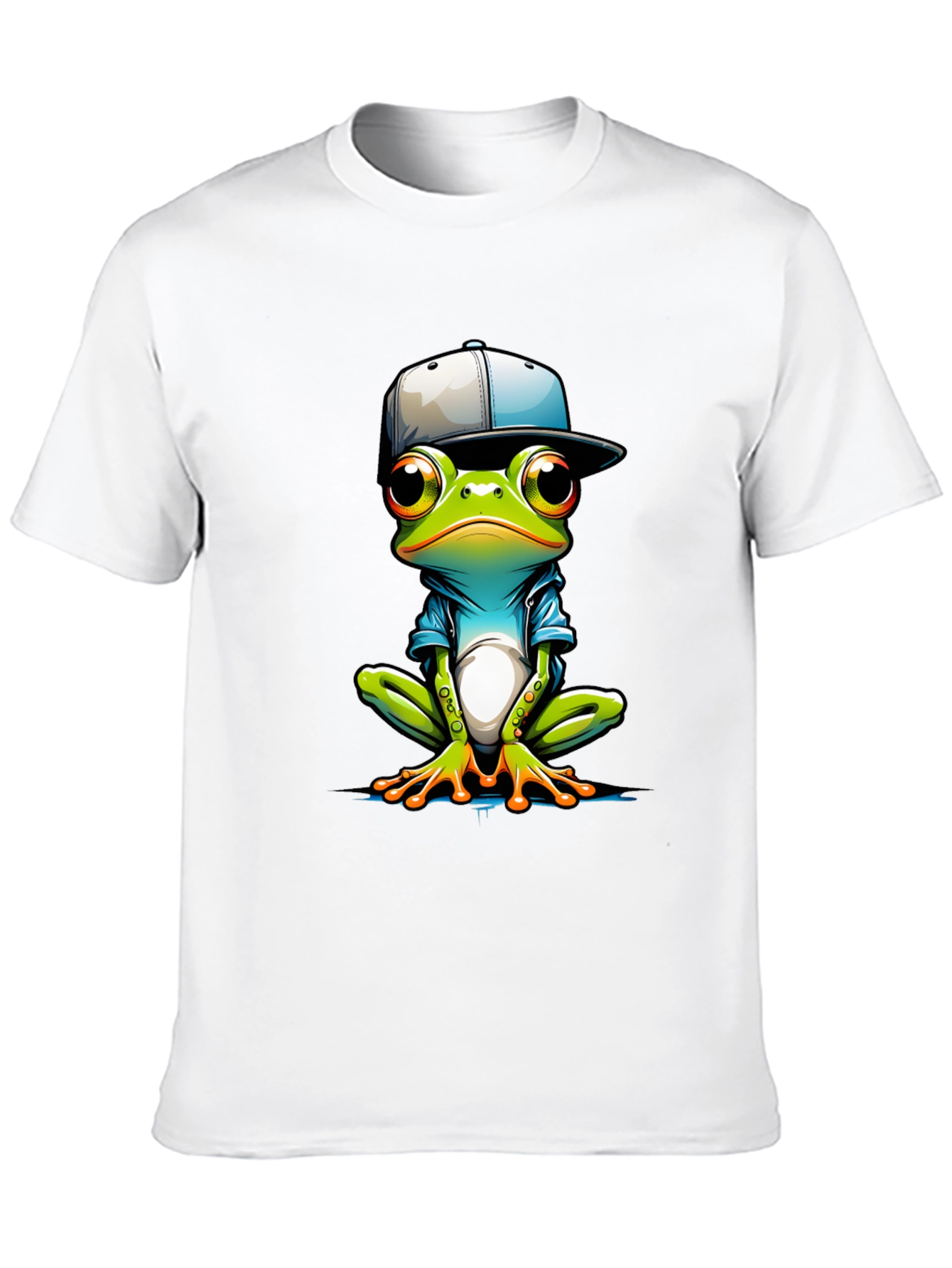 Cool Frog Graphic Tee - Trendy Animal Print T-Shirt