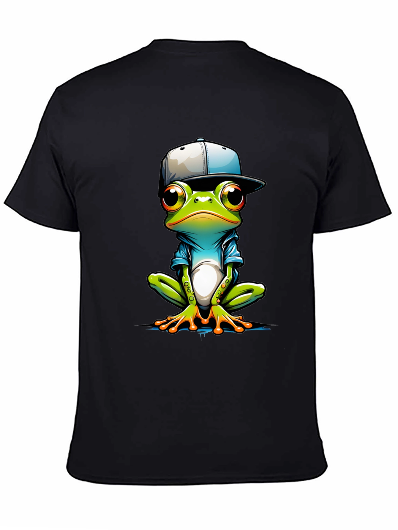 Cool Frog Graphic Tee - Trendy Animal Print T-Shirt