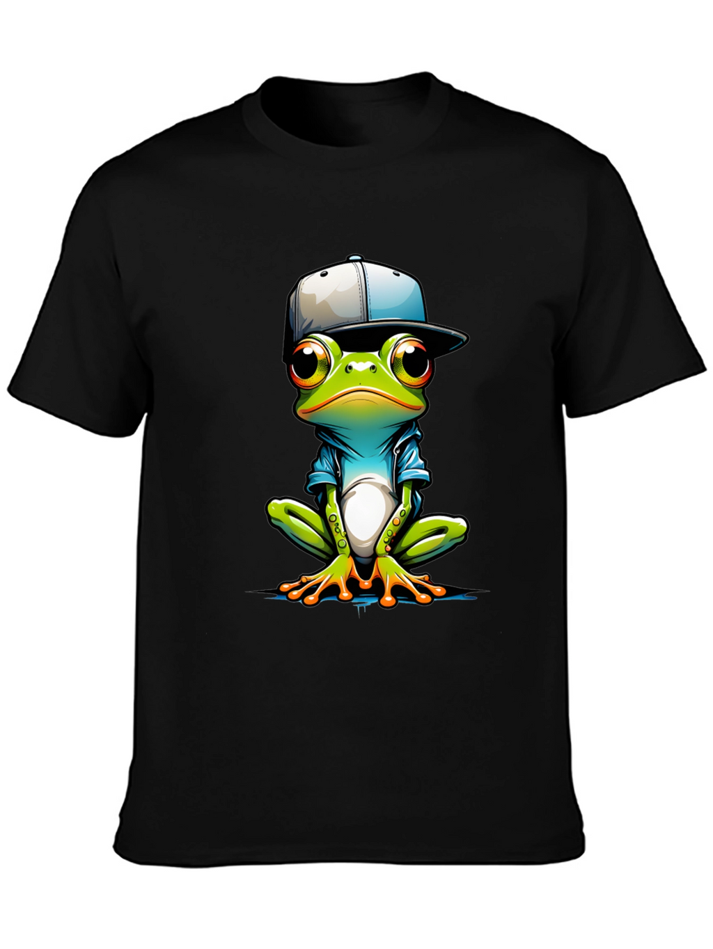 Cool Frog Graphic Tee - Trendy Animal Print T-Shirt