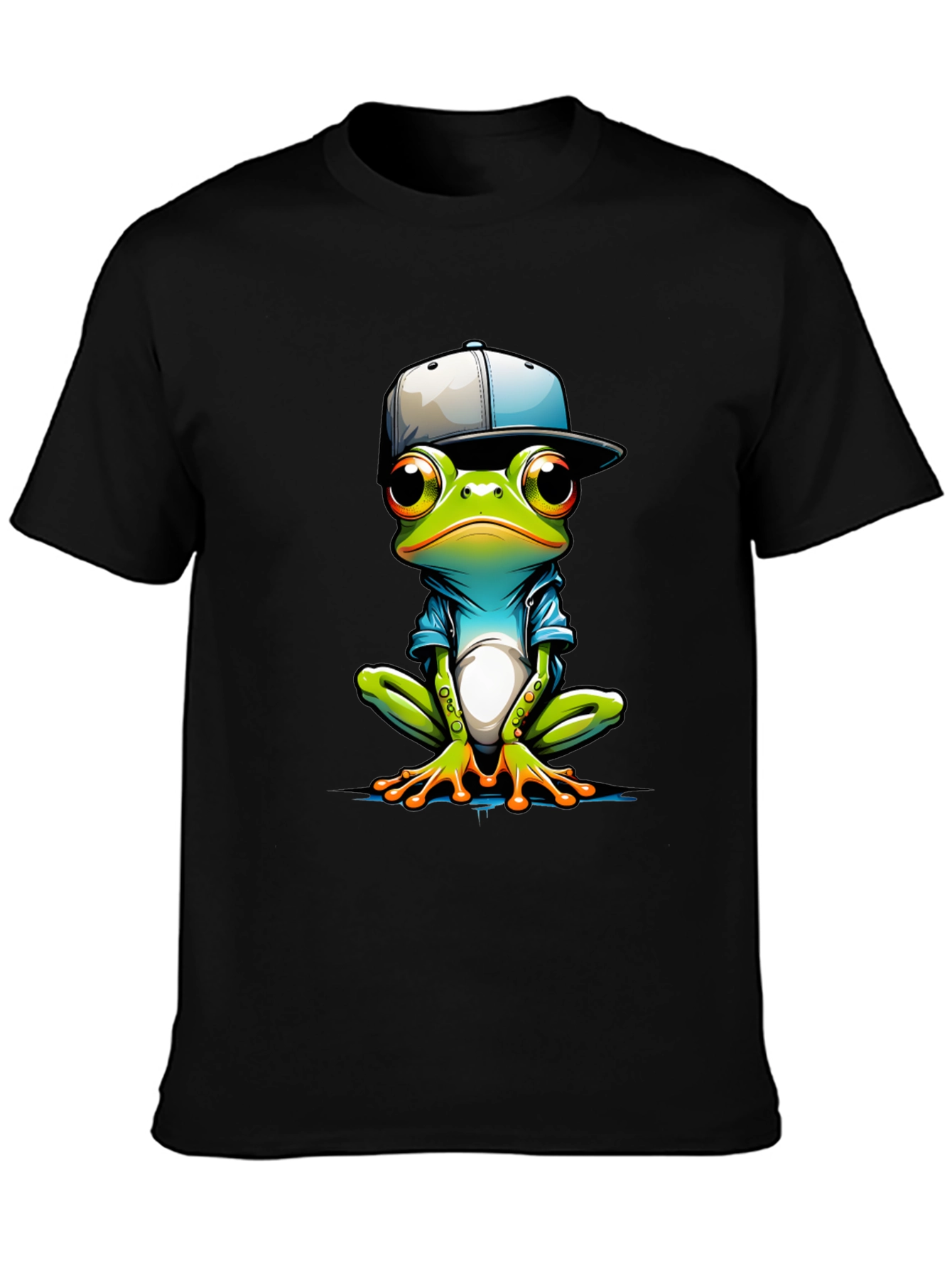 Cool Frog Graphic Tee - Trendy Animal Print T-Shirt