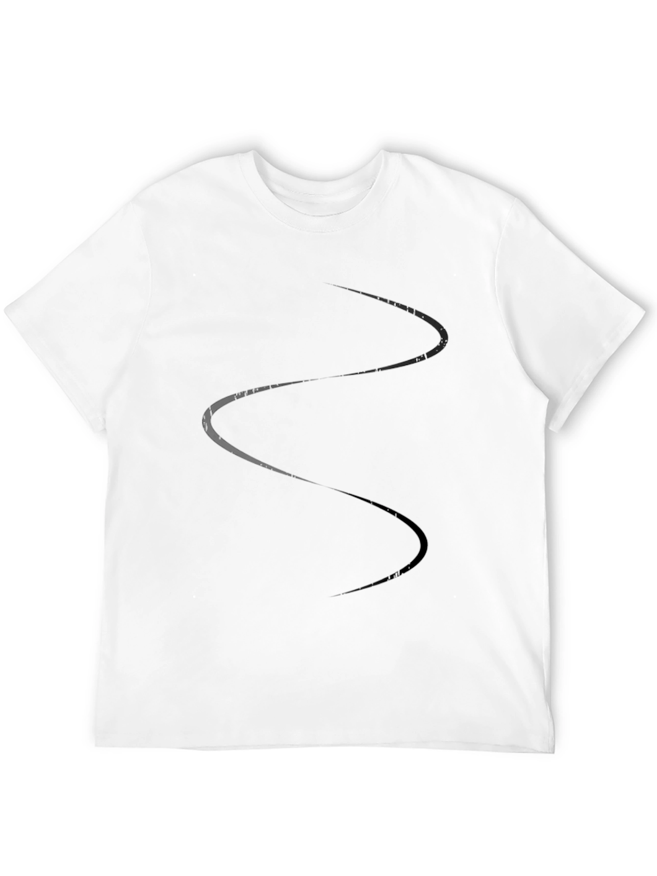 Mens Black Graphic Print Tee
