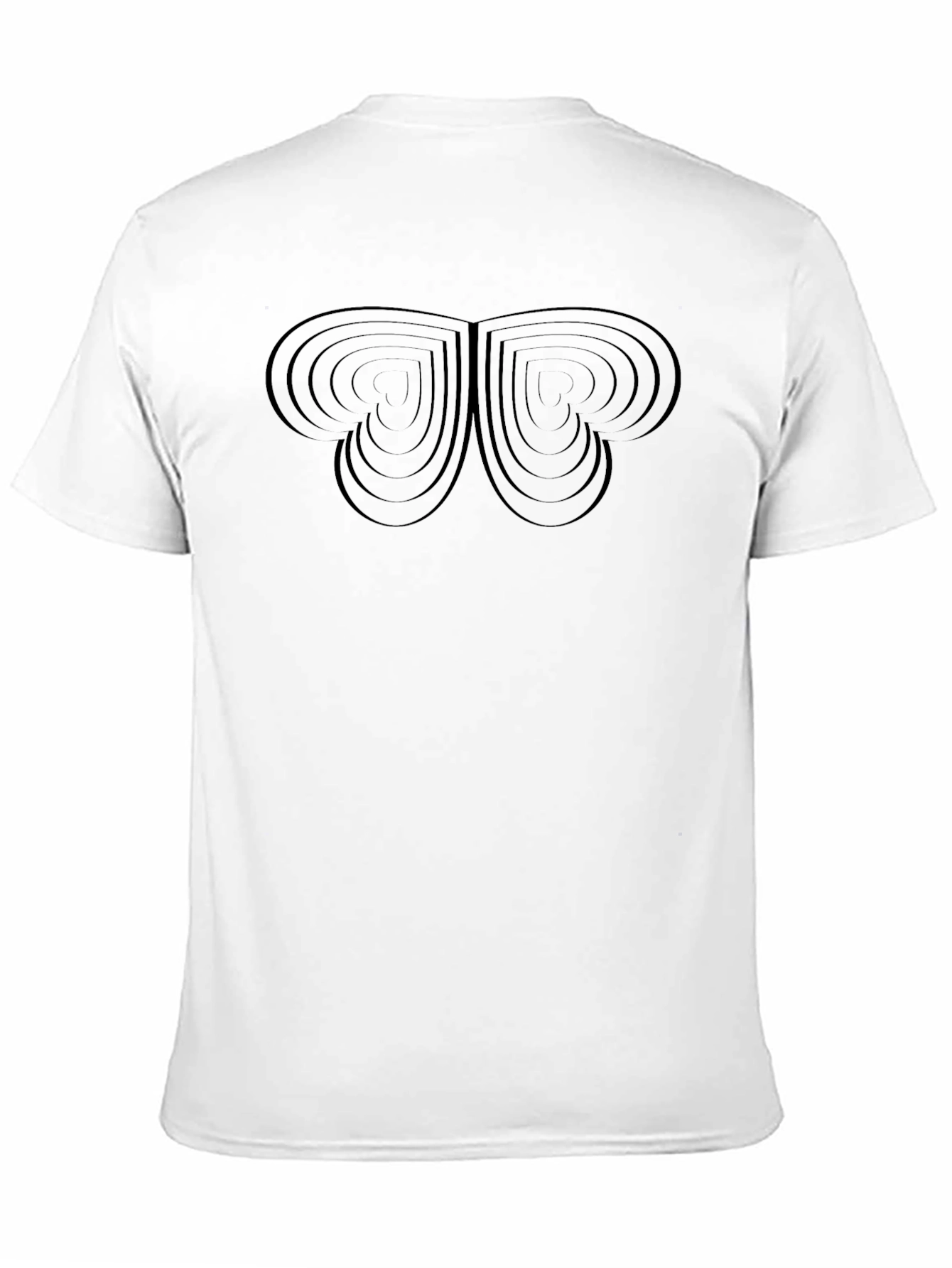 Modern Black Tee with Abstract Graphic Design